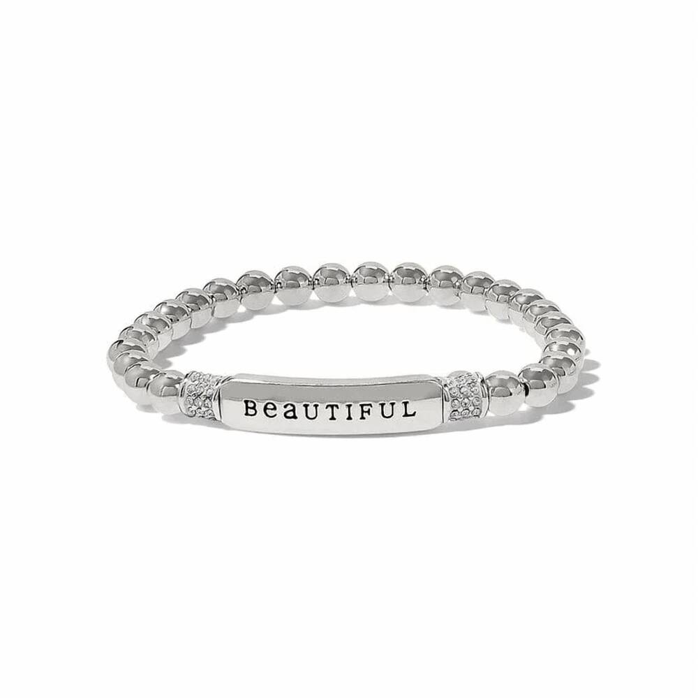 NEW BRIGHTON meridian beautiful petite stretch bracelet in silver